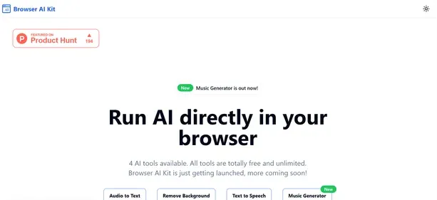 Browser AI Kit preview