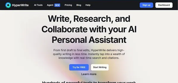 HyperWrite AI preview