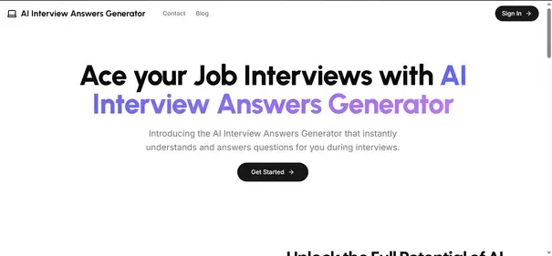 INTERVIEWANSWERSGENERATOR XYZ preview