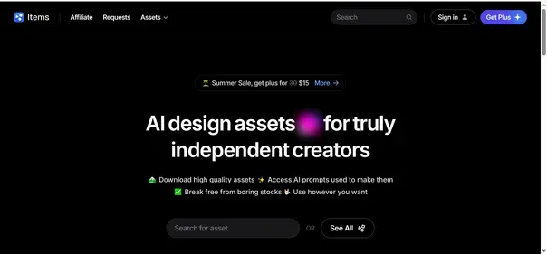 Items Design preview