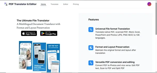 PDF Translator preview
