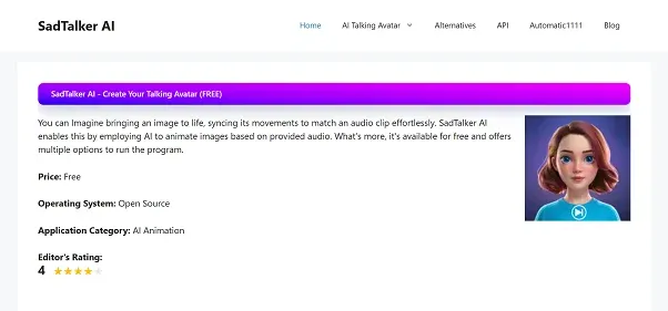 Sadtalker AI preview