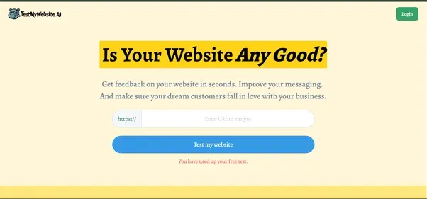TESTMYWEBSITE.AI preview
