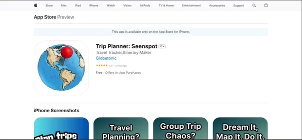 Trip Planner preview
