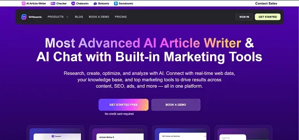 Writesonic AI preview